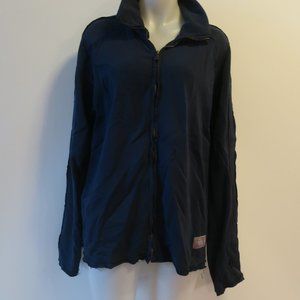 MENS REPORTER NAVY FULL ZIP SWEATSHIRT JACKET XL *